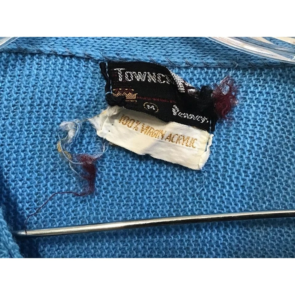 Vintage Towncraft JC Penney’s Blue Cardigan - mens Medium - 100% Virgin Acrylic