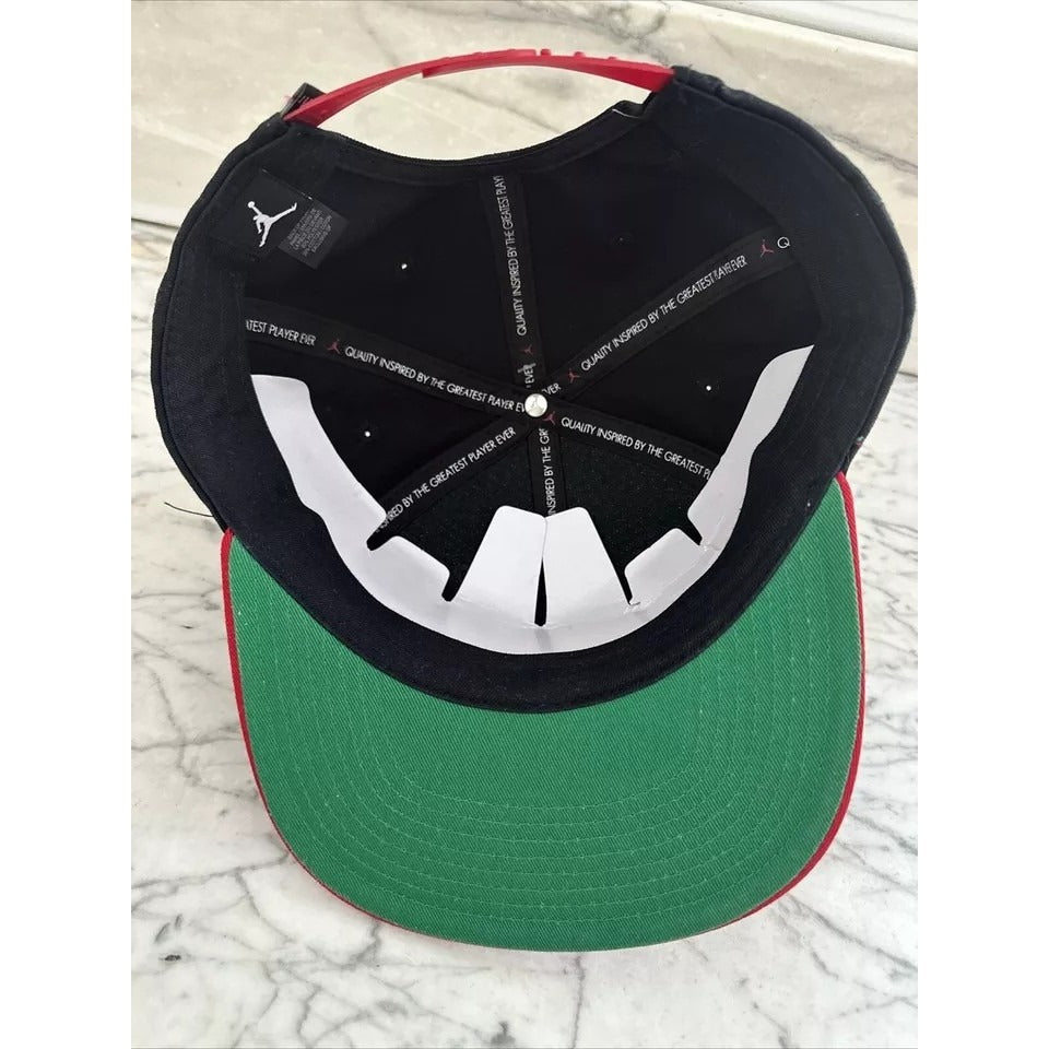 NWT NOS 2015 Air Jordan ADULT UNISEX RedBlack Jumpman Snapback Hat (AV8448-010)