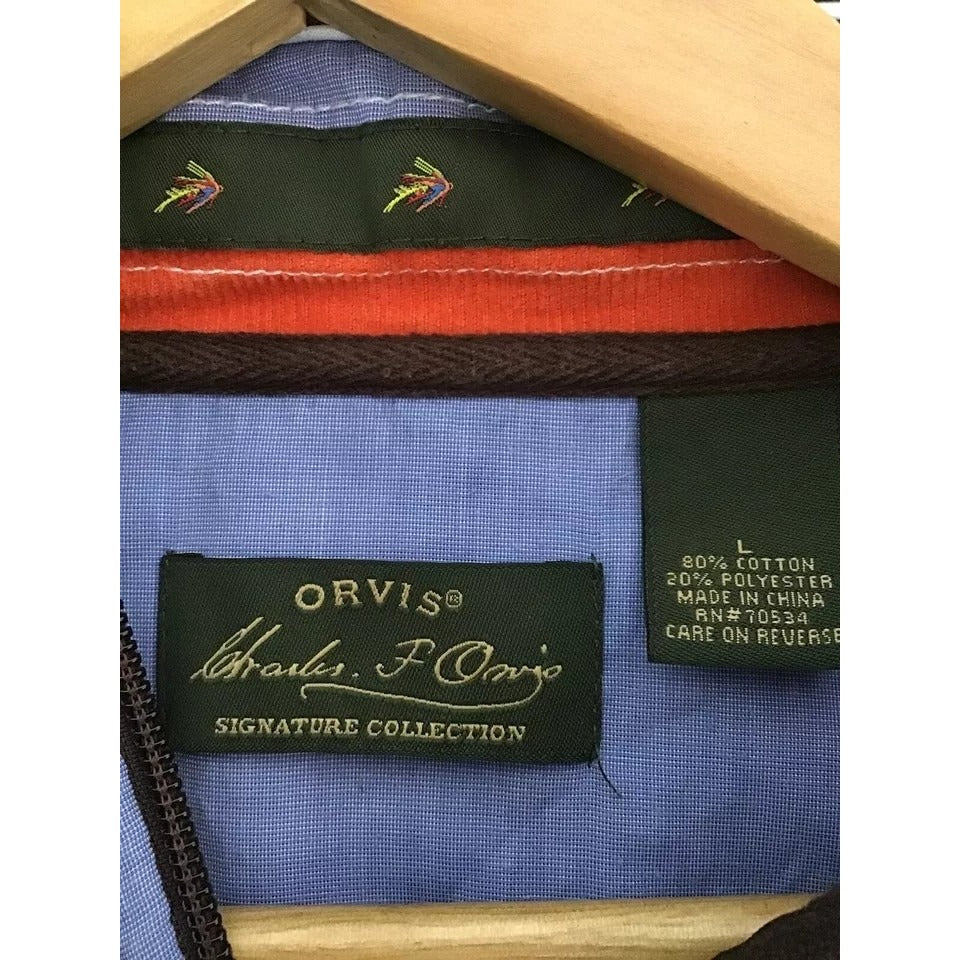 EUC Orvis Signature Collection 1/4 Zip Mens Pullover - size Large (BROWN)