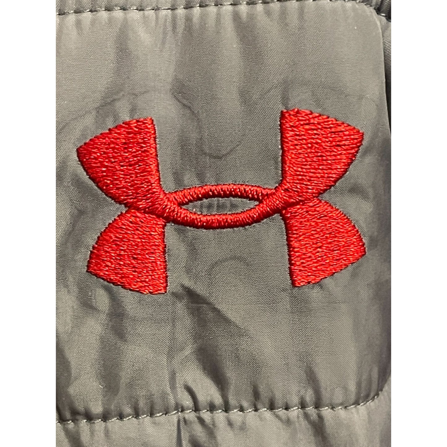 Under Armour Youth Gray ColdGear Puffer Jacket With Hood Size YLG