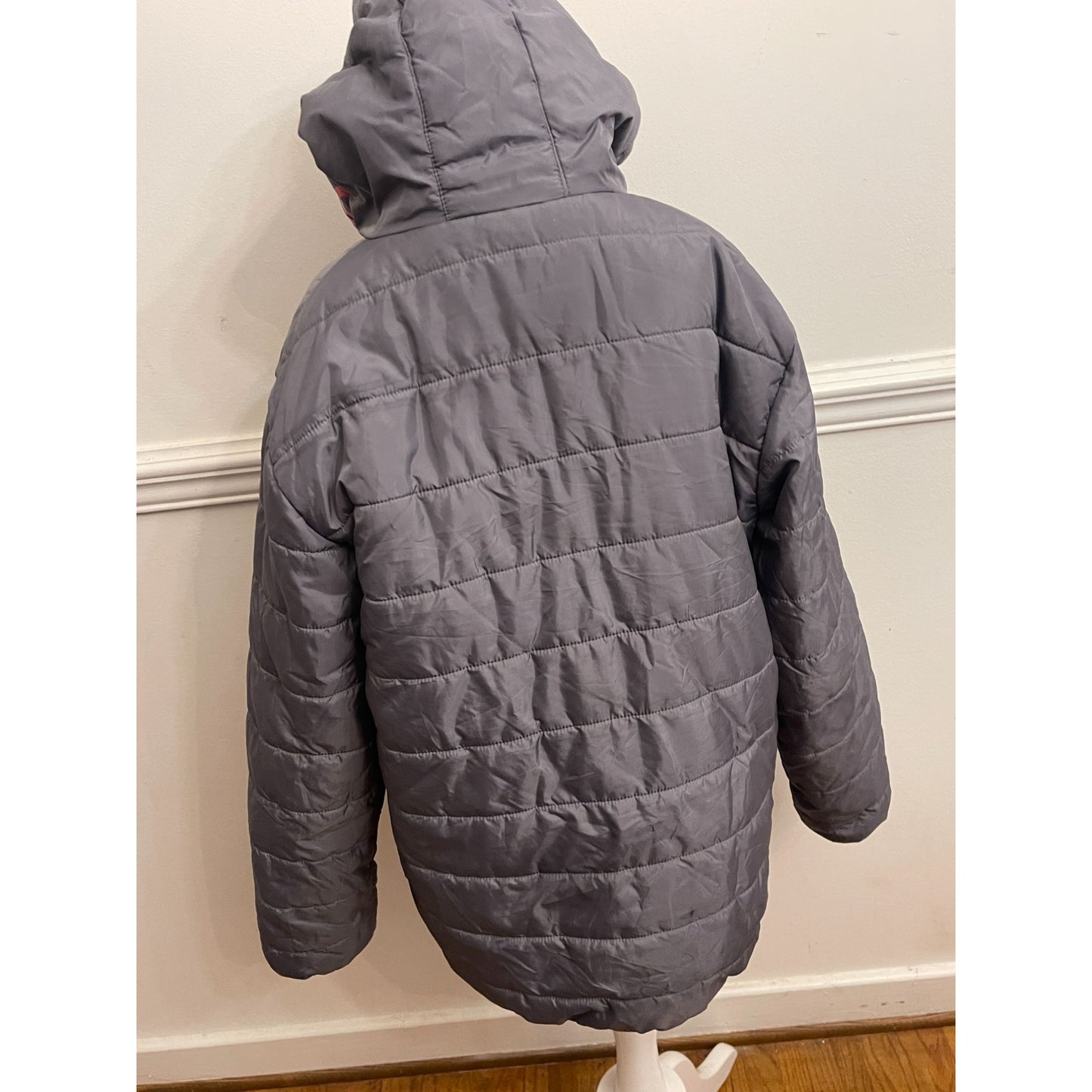 Under Armour Youth Gray ColdGear Puffer Jacket With Hood Size YLG