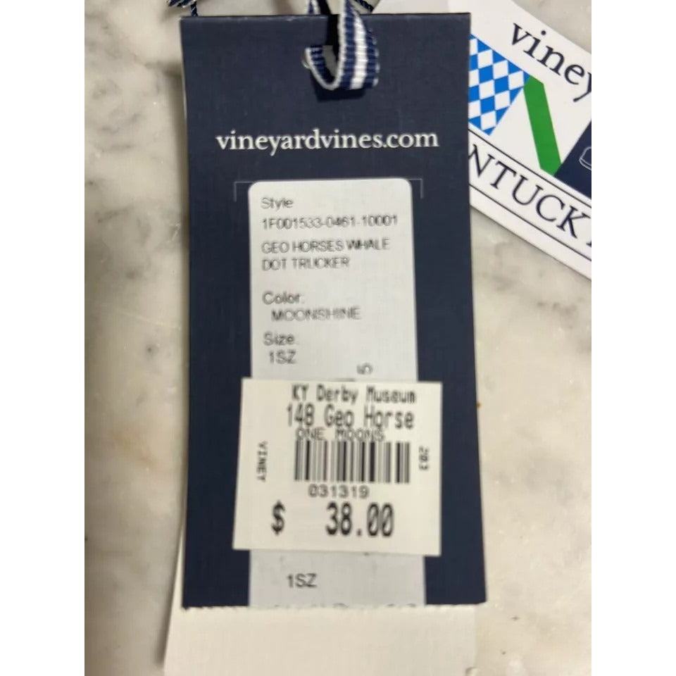 NWT NEW Vineyard Vines 147th Kentucky Derby Whale Dot Trucker Snapback Hat