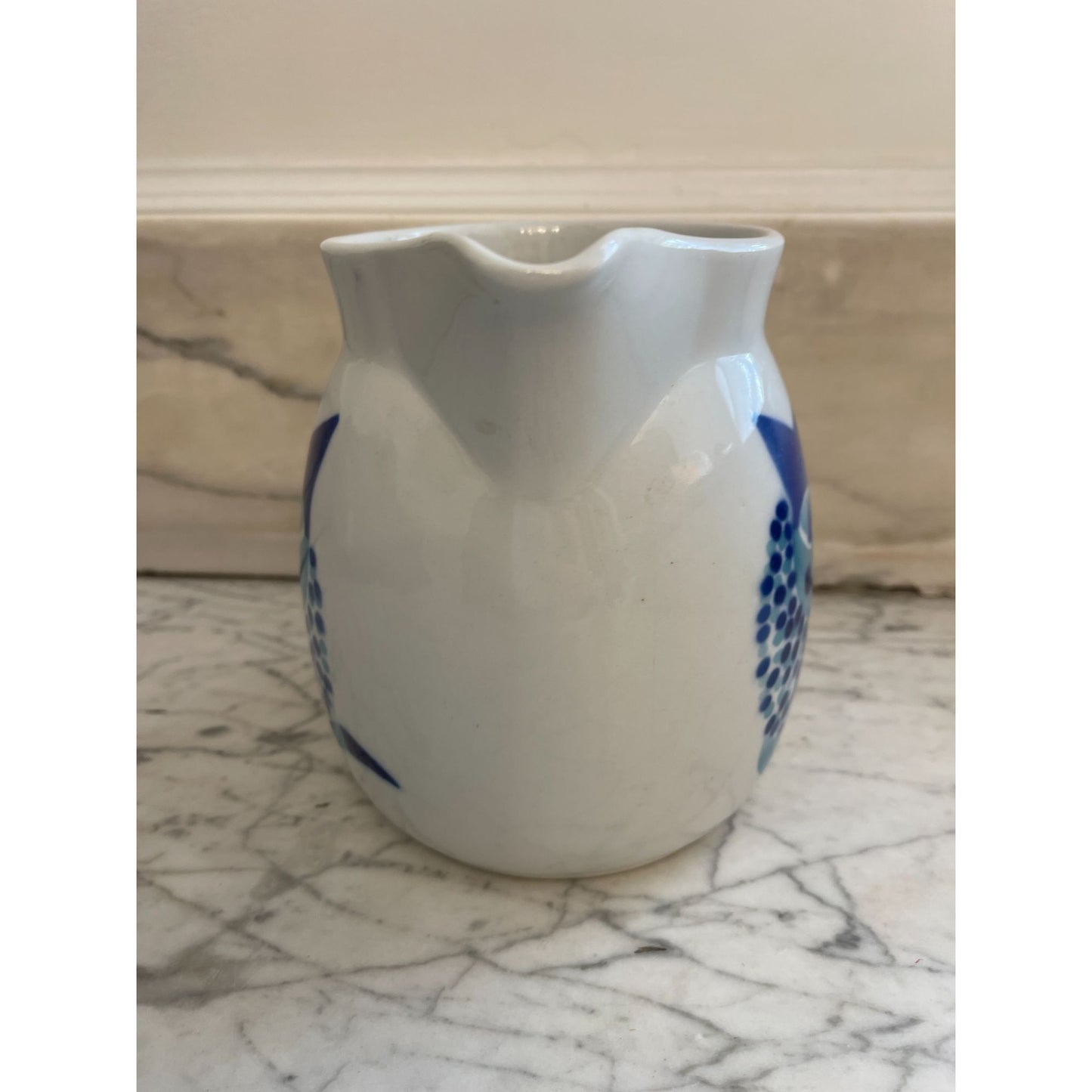 Arabia Finland Cat Design Ceramic Pitcher With Handle & Spout