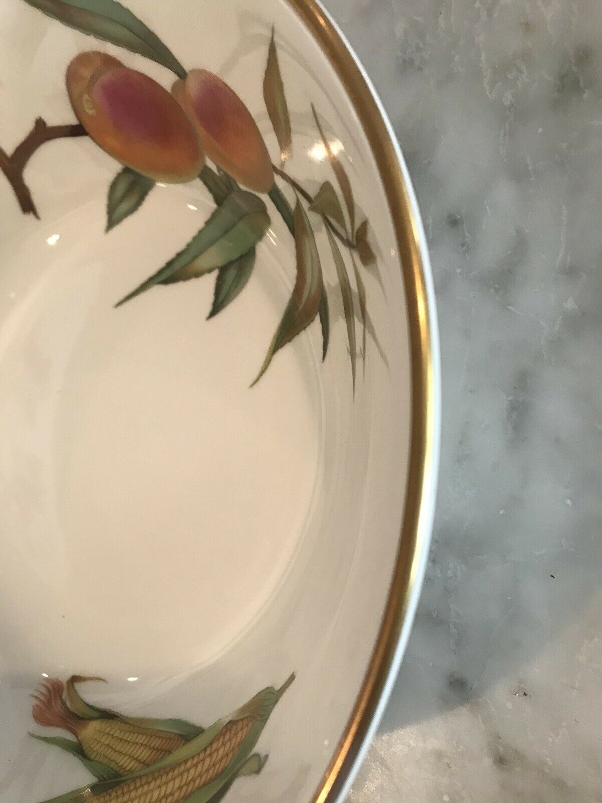 EUC Vintage Royal Worcester 10” Bowl - Corn, Peaches, Raspberry, Blackberry