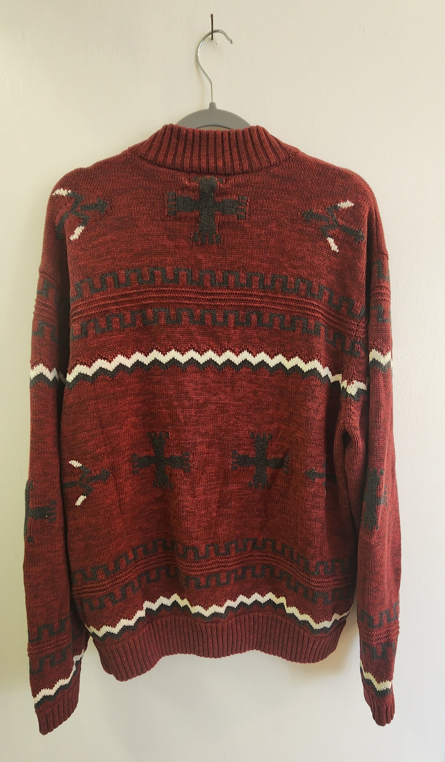EUC Vintage ORVIS Badlands Tribal Southwest Aztec Full Zip Cardigan - Mens Large