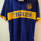 Edicion Especial Blue & Yellow Collared Half Sleeve T-Shirt, M