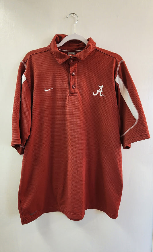 EUC Nike Fit Dry University of Alabama Mens Gameday Polo - sz Large