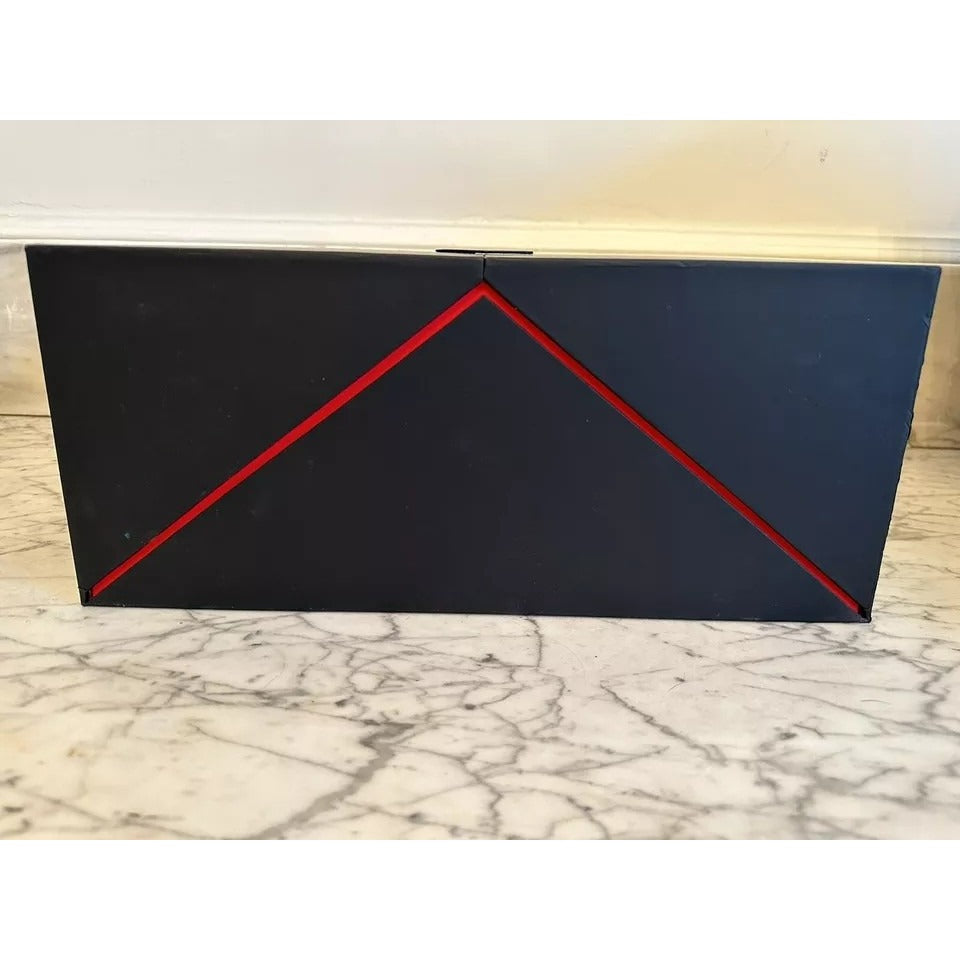 EUC Tag Heuer Watch Display Box (14" x 9-3/4" x 6") Black & Red Bi-Fold Box Only
