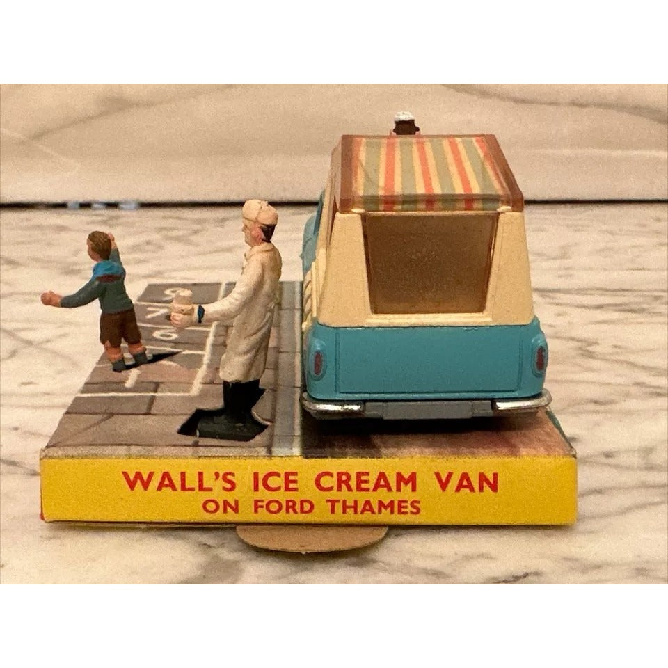 VTG ORIGINAL CORGI TOYS 447 WALL’S ICE CREAM VAN ON FORD THAMES w/ BOX