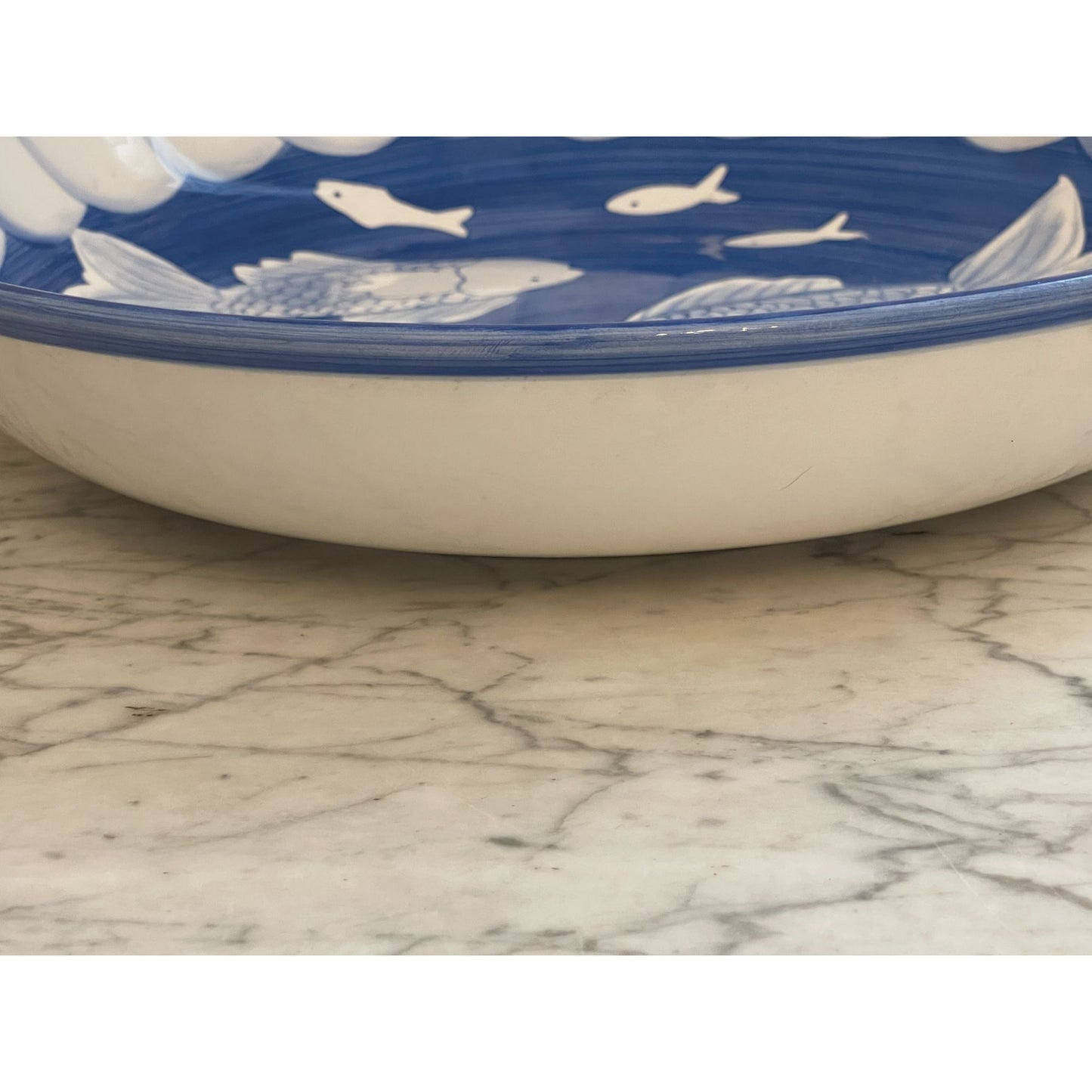 Jay Willfred  Hand-Painted Ceramic Fish Bowl