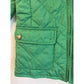 Ralph Lauren Girls Quilted Green Jacket Size 6X With Ribbed Collar & Button Pockets