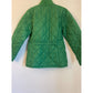 Ralph Lauren Girls Quilted Green Jacket Size 6X With Ribbed Collar & Button Pockets