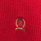 EUC VTG 1990s Tommy Hilfiger Mens Cable Knit Crew Neck Sweater (RED) - Size L