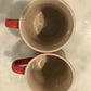 Set Of 2 Genuine Le Creuset 14oz Coffee Mugs (Cerise - Red Ombré) #1