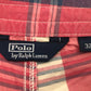 EUC VTG Polo Ralph Lauren Red Plaid Swimwear Trunks - mens 32 (Unlined)