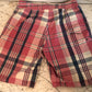 EUC VTG Polo Ralph Lauren Red Plaid Swimwear Trunks - mens 32 (Unlined)