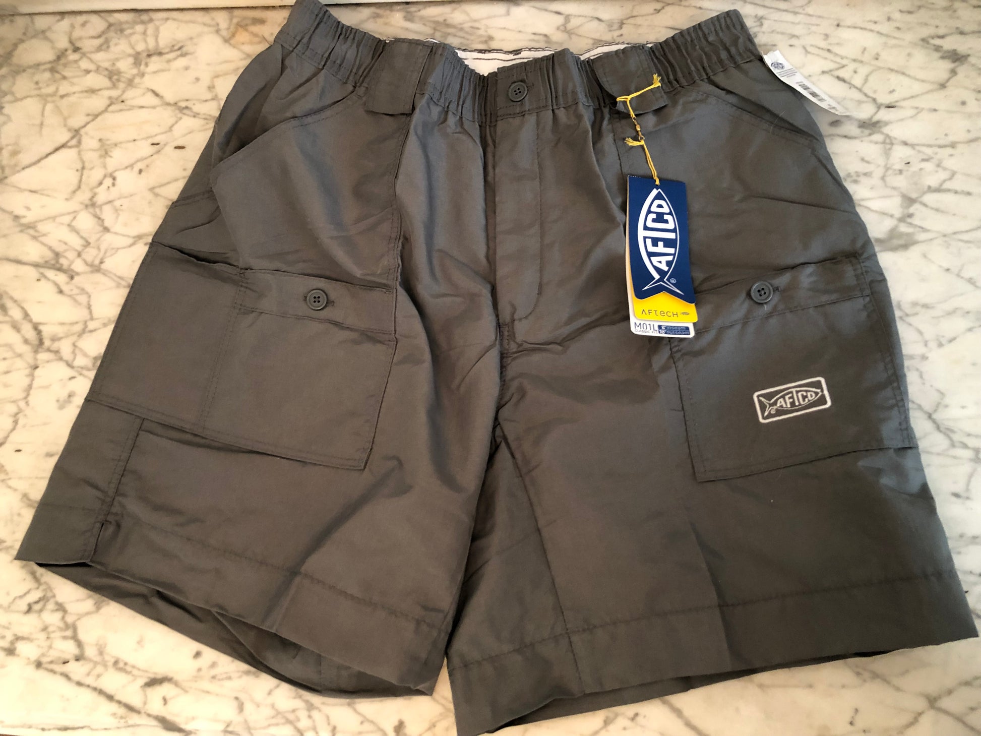 NWT AFTCO Aftec Mens Fishing Shorts - Sz 34 - 8 inseam (GREY) – TRUNCS