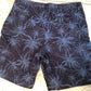 EUC Steel & Jelly Flat Front Chino Shorts - mens sz 34 - Navy Blue w/ Palm trees