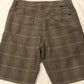 NWOT Rip Curl Live The Search Brown Plaid Shorts - Mens sz 32 w/ unhemmed edge
