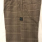 NWOT Rip Curl Live The Search Brown Plaid Shorts - Mens sz 32 w/ unhemmed edge