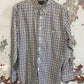 EUC ORVIS Mens Long Sleeve Button Down Plaid Shirt - Trim Fit_Large